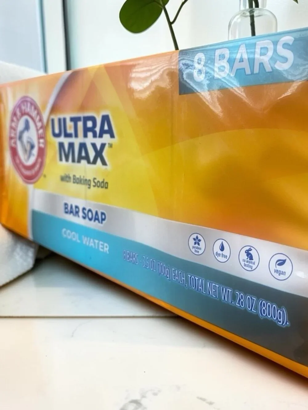 New And Sealed TWO 8-Packs Arm & Hammer Ultra Max Bar Soap Cool Water 3.5 oz ea
